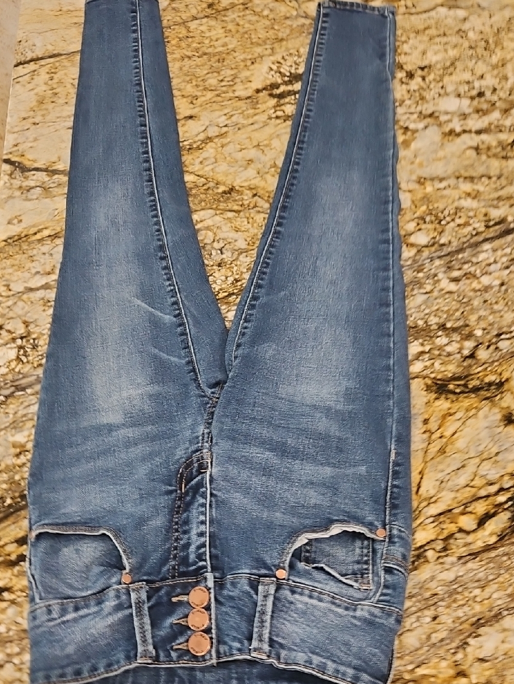 F-WAY Women's High-Rise Blue Skinny Jeans. Size 3 Inseam 28" Rise 7"